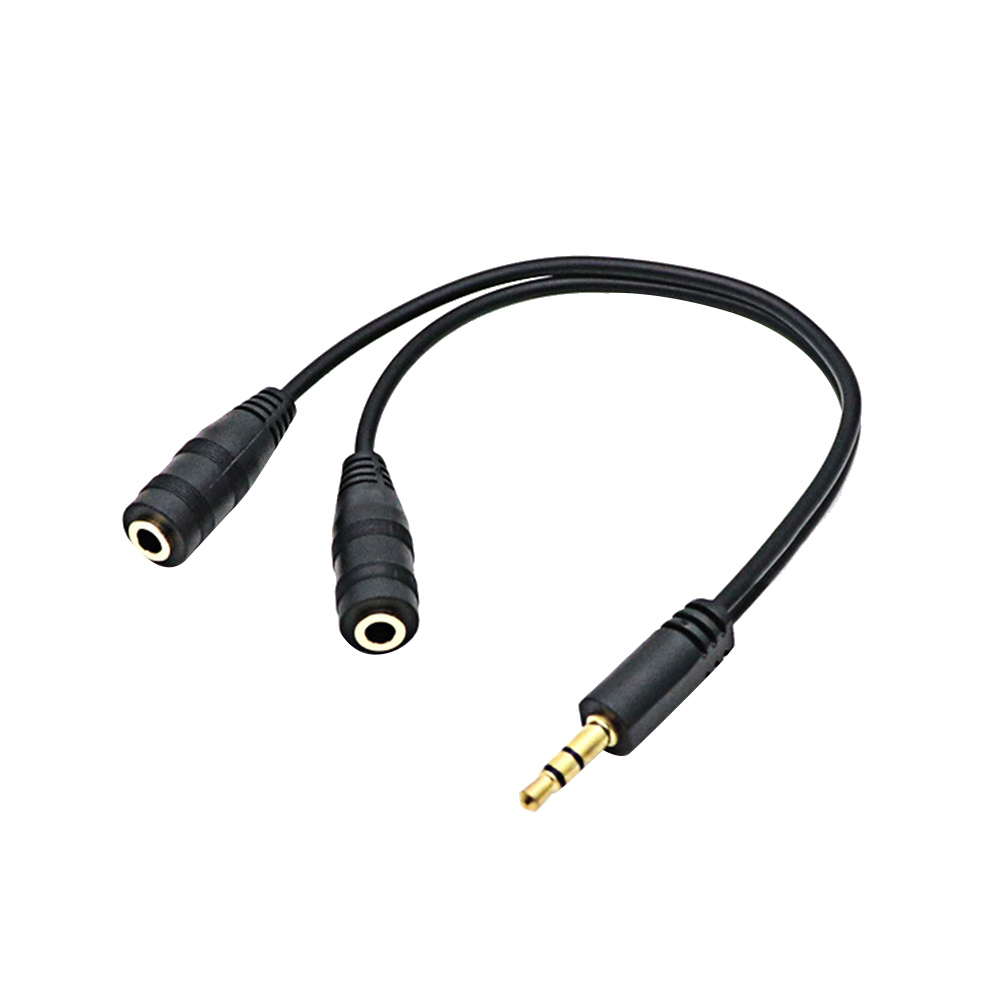 Computer Cables Length 3.5mm Plug Stereo Headphone Audio Splitter Male to 2 Female 90 Degree Angled for Earphone Cable Length: 0.25m Computer Cables Length 3.5mm Plug Stereo Headphone Audio Splitter Male to 2 Female 90 Degree Angled for Earphone Cable Length: 0.25m